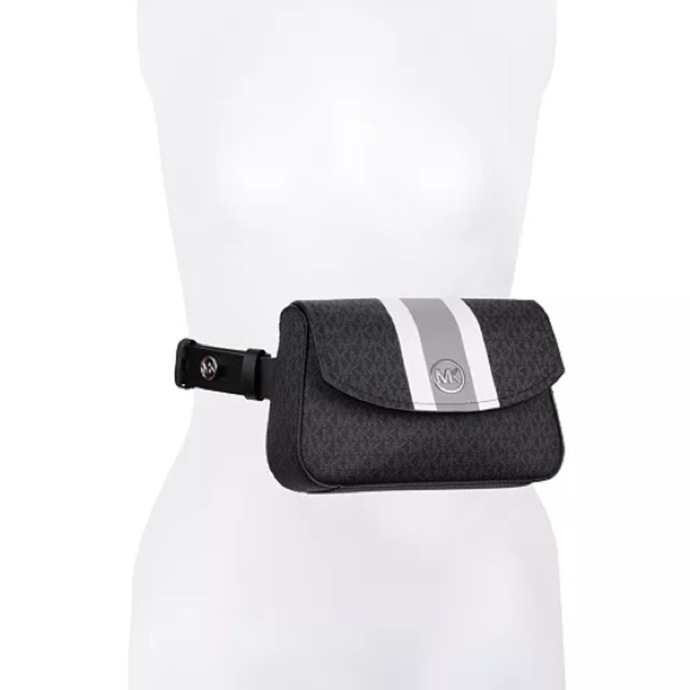 Michael Kors Women's Logo Striped Fanny Pack